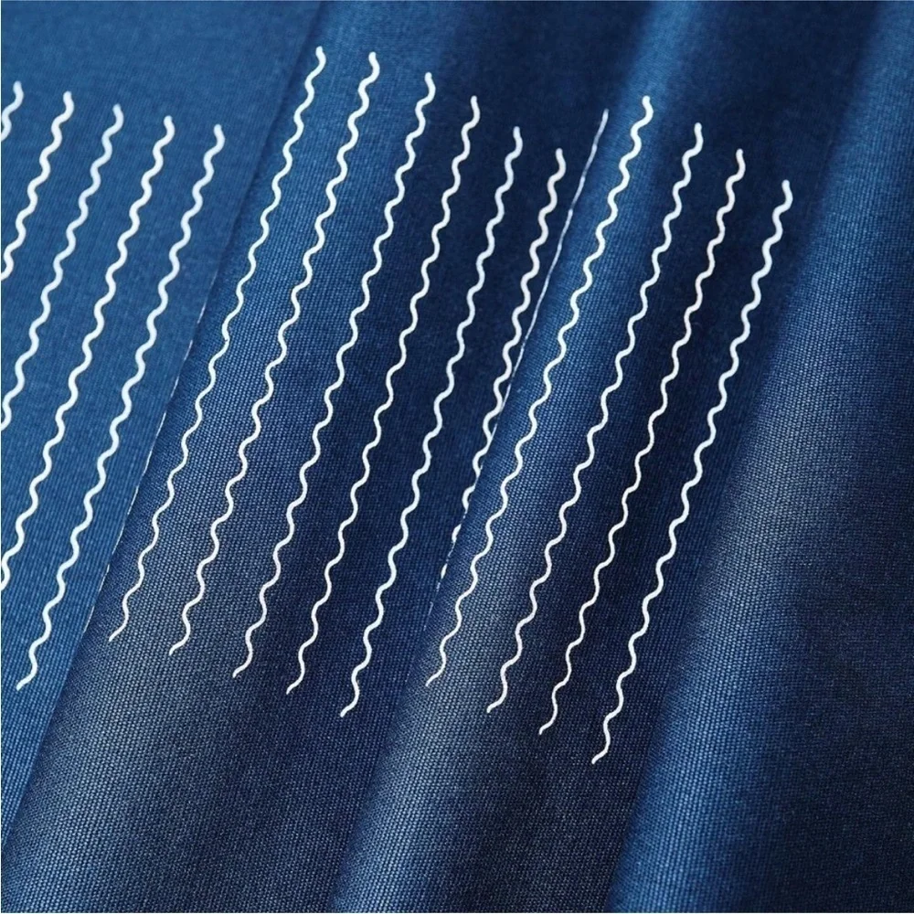 Territory X Alltrue Table Runner Navy Blue Cotton 18 x 70 - Picture 4 of 9